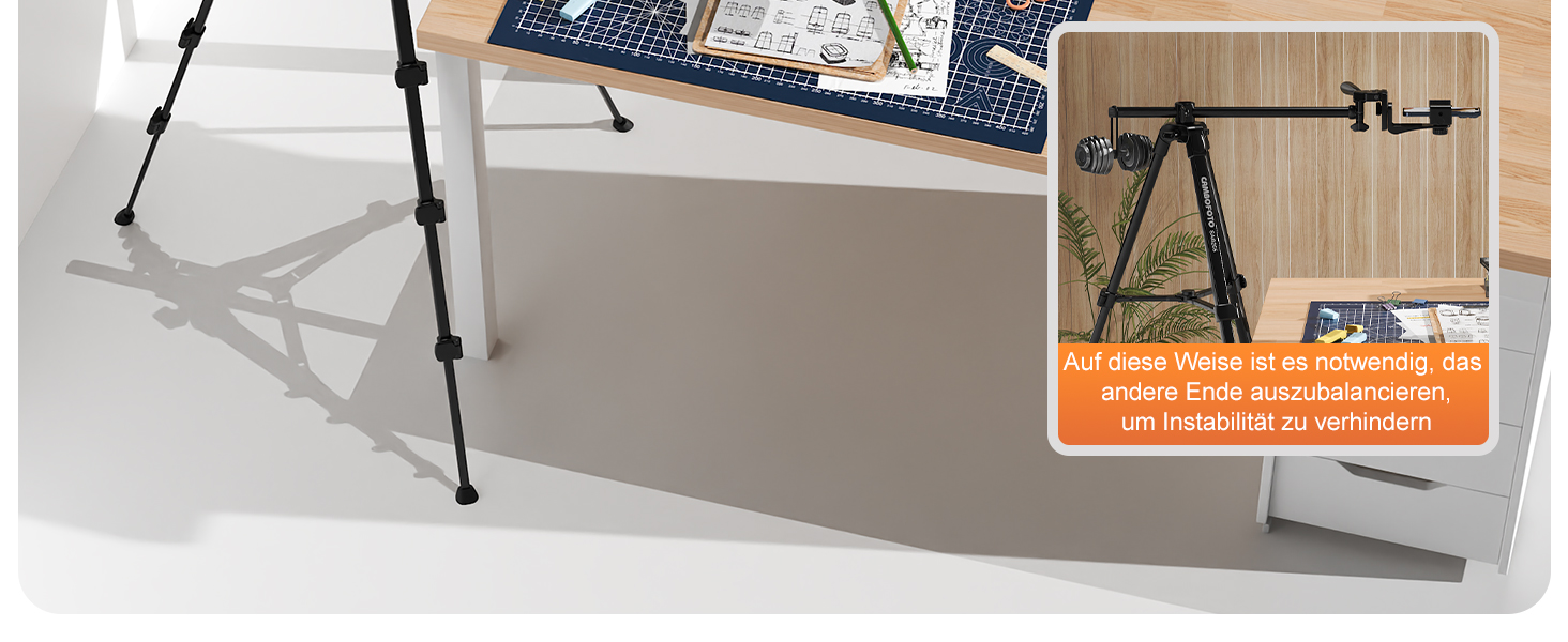 Штатив горизонтальний CAMBOFOTO 185 см для iPhone/камери, гнучкий, для відеозйомки, з сумкою