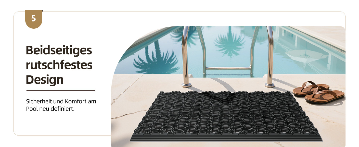 Килимок для порогу COLOR&GEOMETRY Null Geruch TPE, Heavy Duty, 43x75 см, чорний. Екологічний, не потребує обслуговування, антиковзаюча, для дому, тераси, гаража.