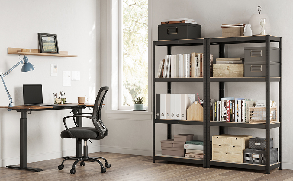 SONGMICS 2-Piece Adjustable Shelf Unit