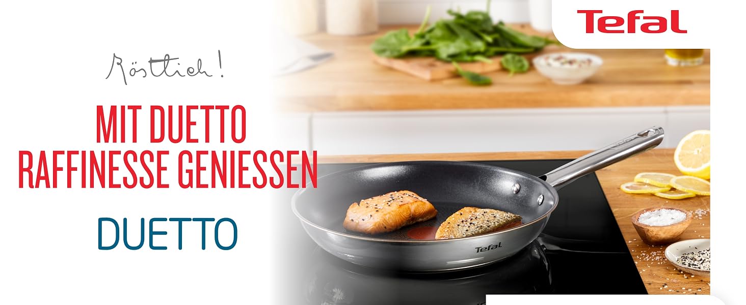 Набір сковорідок Tefal Duetto, 3 предмети (20, 24, 28 см), для індукційних та всіх типів плит