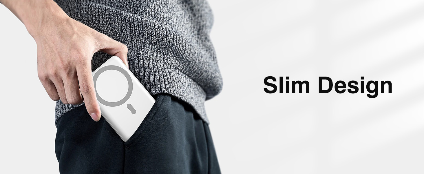 Powerbank AOGUERBE MagSafe 10000mAh з LED дисплеєм, PD 22.5W, для iPhone 17/16/15/14/13/12