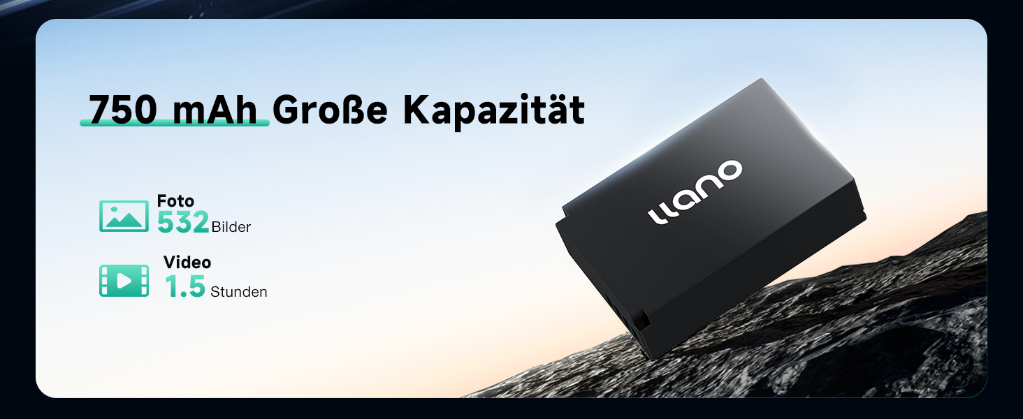 Комплект акумуляторів llano LP-E12 (2 шт.) та швидкий подвійний зарядний пристрій 18W з USB-C