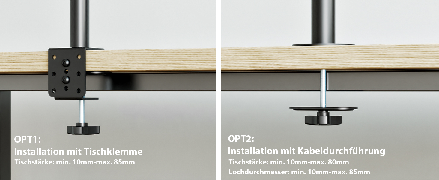 Тримач для монітора BONTEC з кріпленням для ноутбука, 13-32 дюйми, VESA 75x75-100x100mm