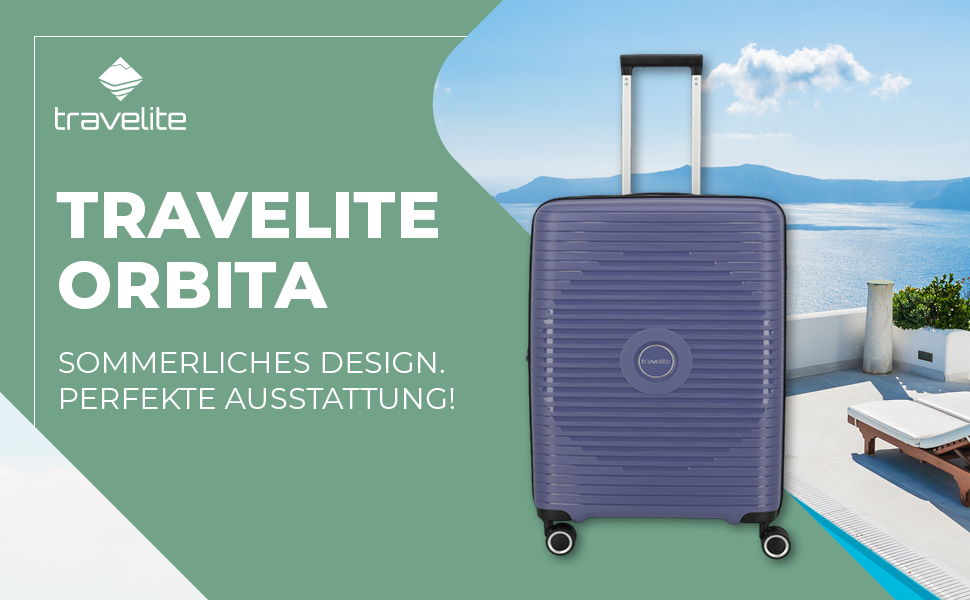 Чемодан Travelite ORBITA середній, розширюваний, 67 см, 68-78 літрів, турквіс (з TSA замком та зручною внутрішньою організацією)