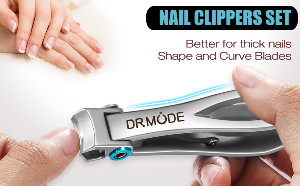 Набір кусачок для нігтів DRMODE Profi: професійні кусачки для кутикули, щипчики для нігтів для літніх людей та людей з товстими, врослими нігтями (1 шт)