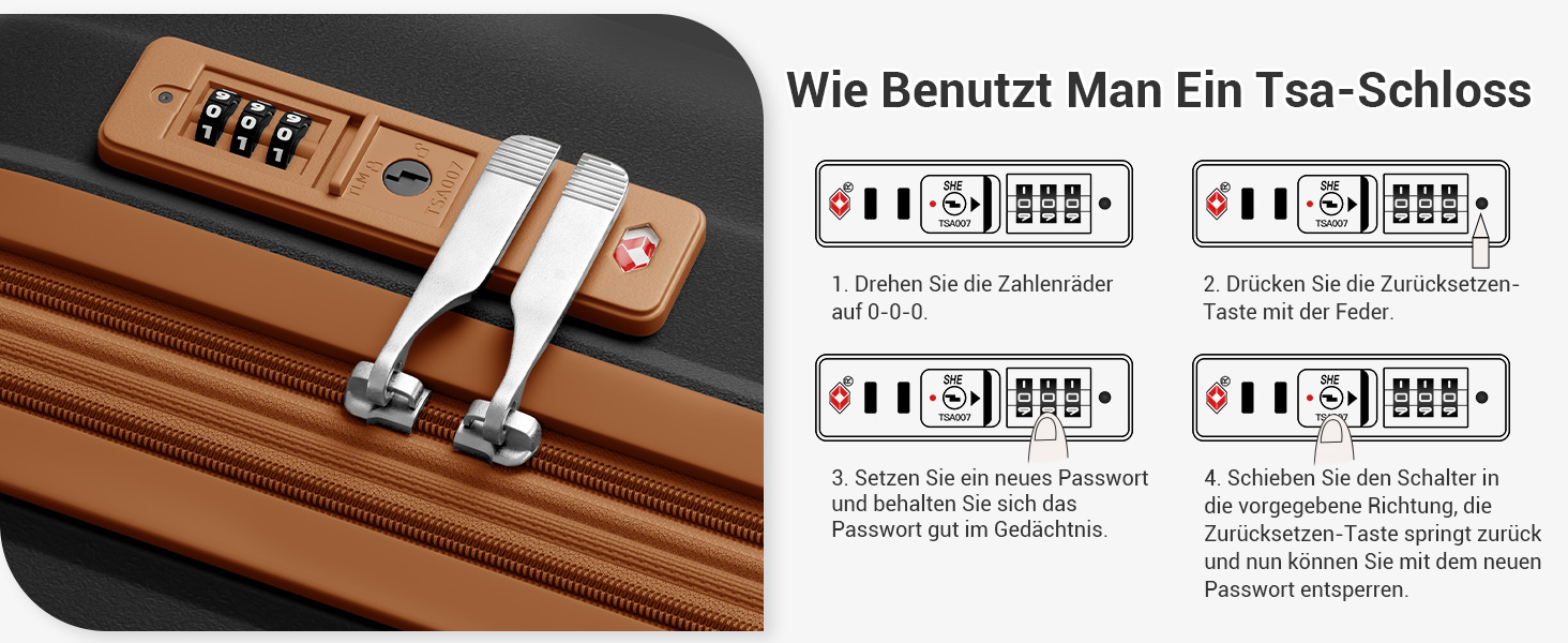 Чорний/коричневий великий валіза-ролкер з розширюваною конструкцією, TSA-замком та тримачем для напоїв (Polypropylen)