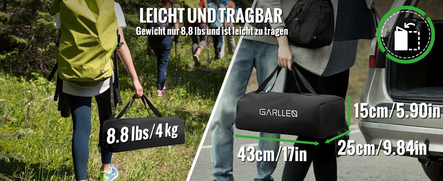 Складаний туристичний стіл Garllen 82x40 см, 2 рівня висоти (44/70 см), з розкатною стільницею, сталевий, для пікніка, грилю, саду, з сумкою