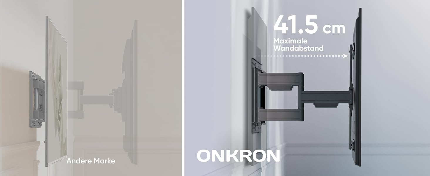 Кронштейн для телевізора ONKRON M10-B (SM6L-B) – настінний, поворотний, для телевізорів 42-120 дюймів, до 100 кг, VESA 200x100-1000x600, чорний
