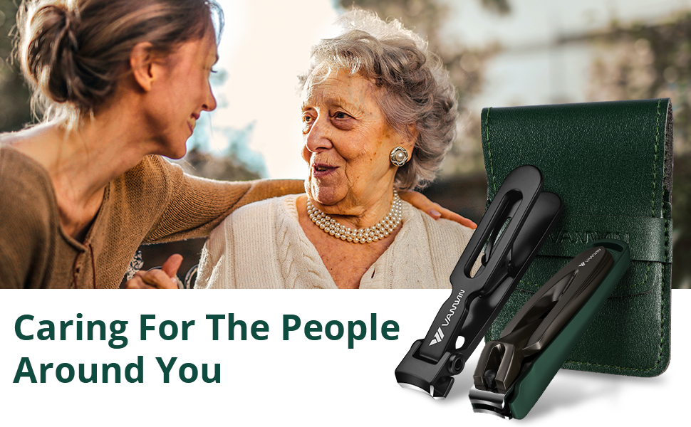 Набір з 2 шт. кусачок для нігтів: професійні, з нержавіючої сталі, для товстих нігтів, з контейнером для сміття. Підходить для нігтів на руках та ногах.