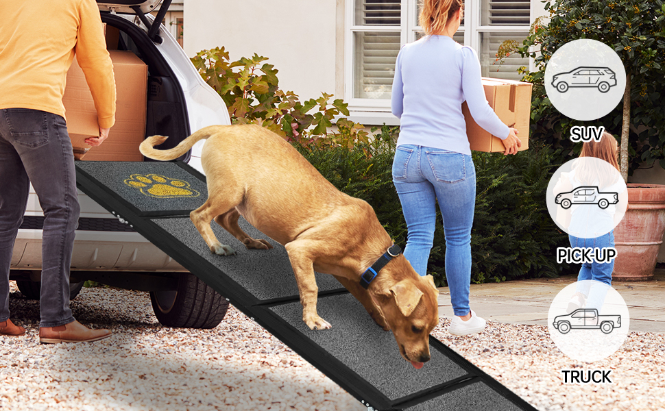 Східці для собак до авто Hunderampe 160 см, складані, для великих собак, з антиковзким килимком, SUV, ручне переношення