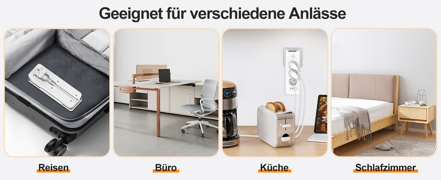 Мережевий адаптер з 2 USB-C (PD 20W) та 1 USB-A, 3 розетки з вимикачем, захист від перенапруги, компактний, для подорожей, 1,5м кабель. Мережева планка з 3 USB-портами