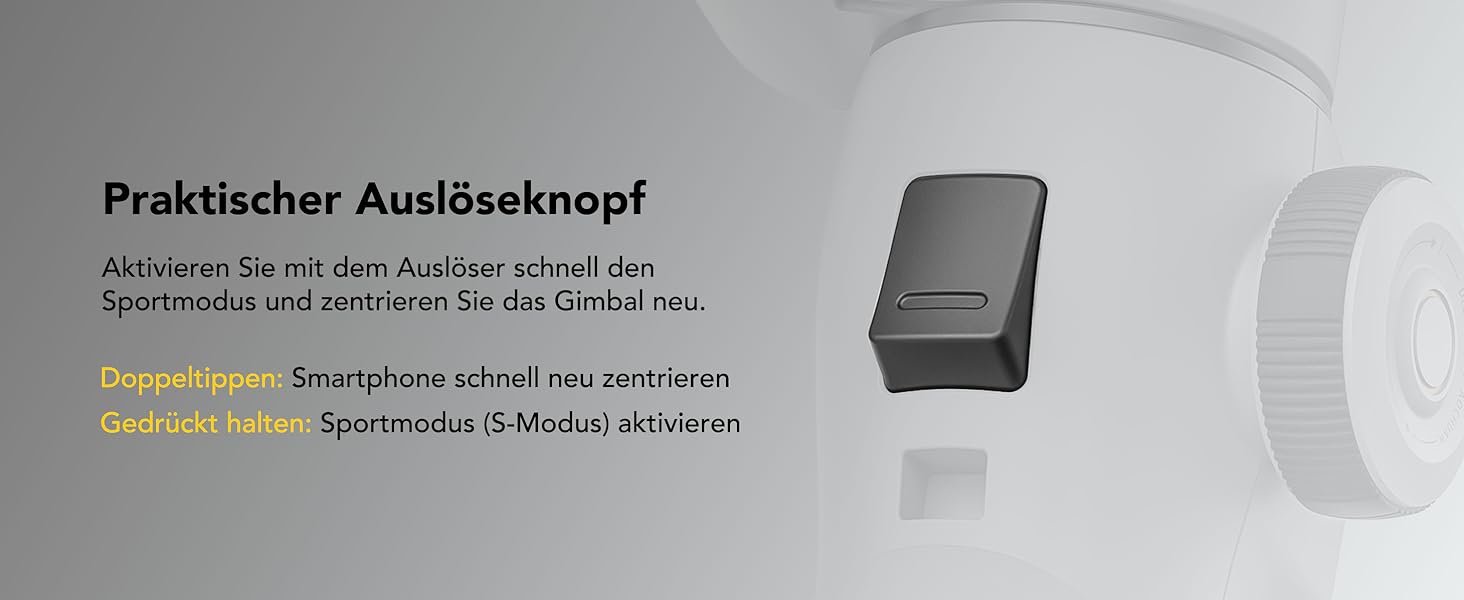 Стабілізатор гіроскоп AOCCHUAN Smart V8 з 7.8-дюймовою штангою, AI-трекінг, OLED-дисплей, кнопка зйомки (Чорний)