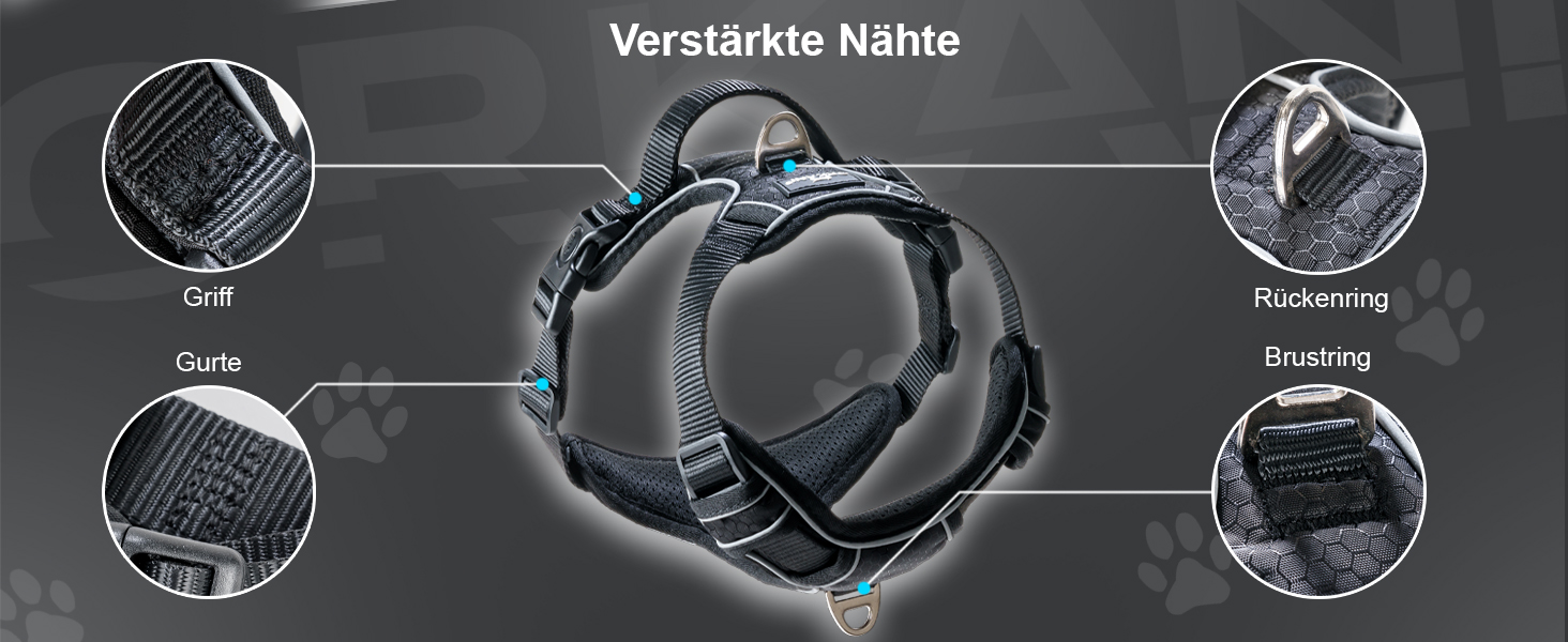 Шлейка для собак ORKANI Bravo 2025 - преміум, не тягне, з безпечним замком, дихаюча, м'яка, для маленьких, середніх та великих собак (S)