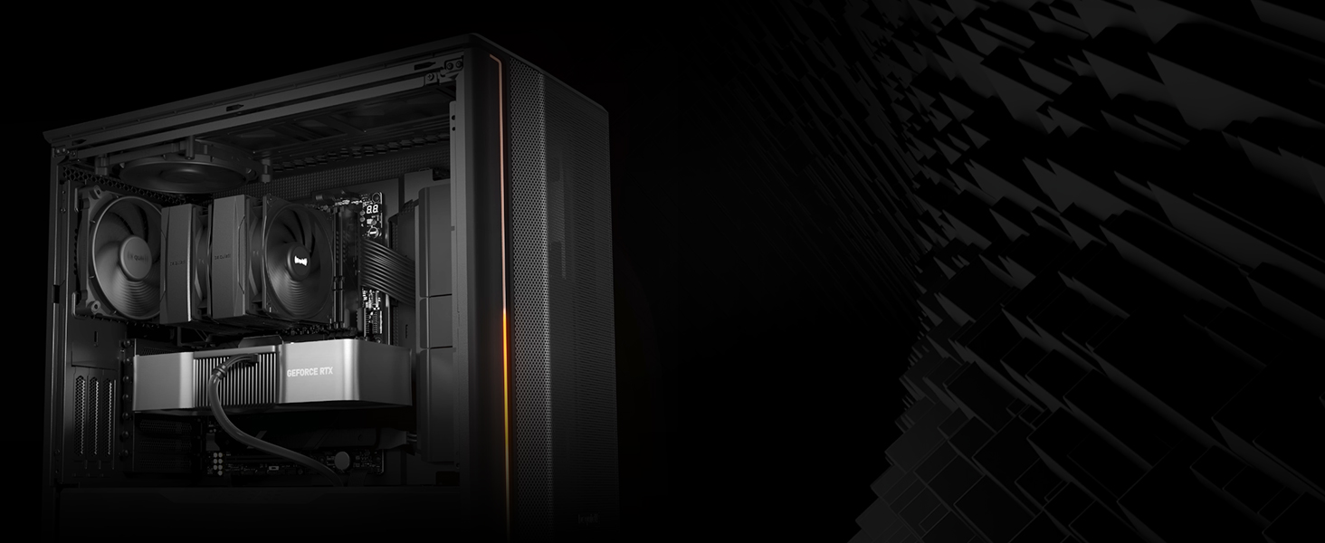 be quiet! Pure Rock Pro 3 Black - повітряний кулер для ПК з високою продуктивністю, 6 теплових трубок, 2 вентилятори 120 мм, сумісний з термопастою з рідким металом