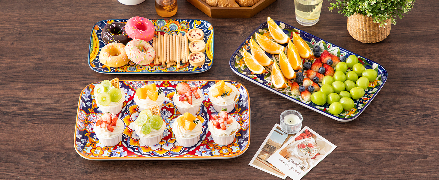 Набір сервірувальних тарілок Vancasso з порцеляни (3 шт.) - сервірувальні, десертні, сніданочні тарілки