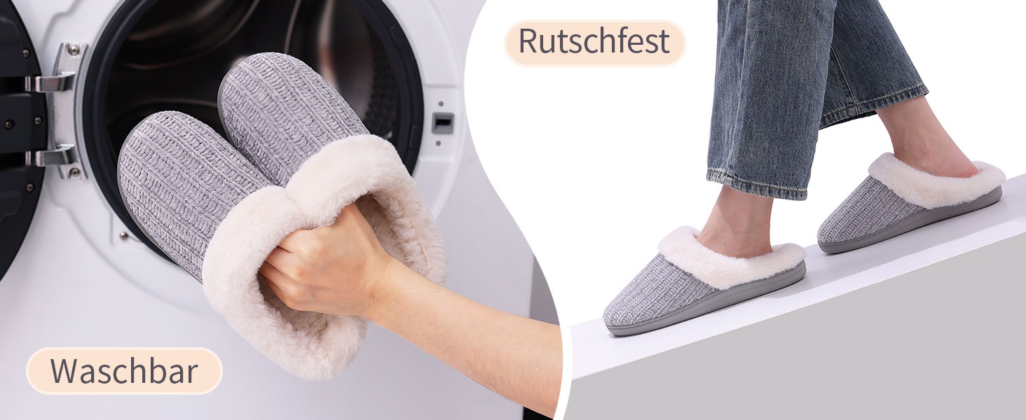 Жіночі зимові капці Evshine з плюшу та ефектом пам'яті (Memory Foam), протиковзкі, рожеві, розмір 39/40 EU