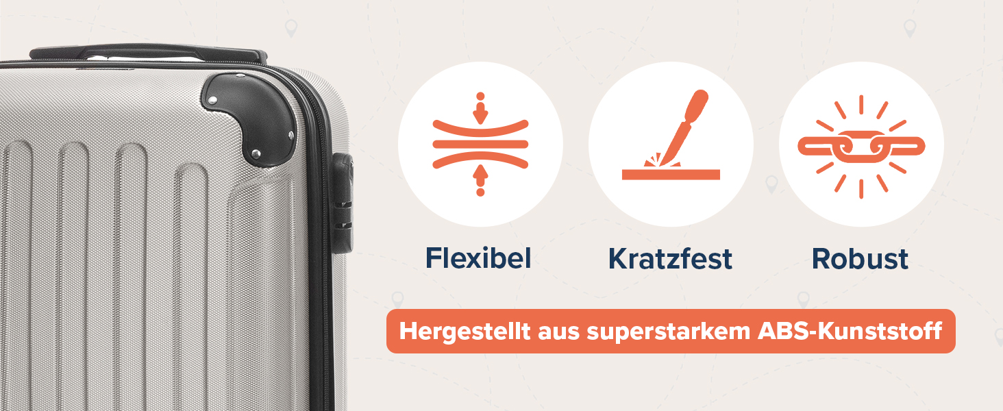 Чемодан ручної поклажі TRVLMORE 54x36x20 см - валіза на колесах, ручний чемодан, валіза з жорстким корпусом, легкий ручний чемодан, валіза на колесах