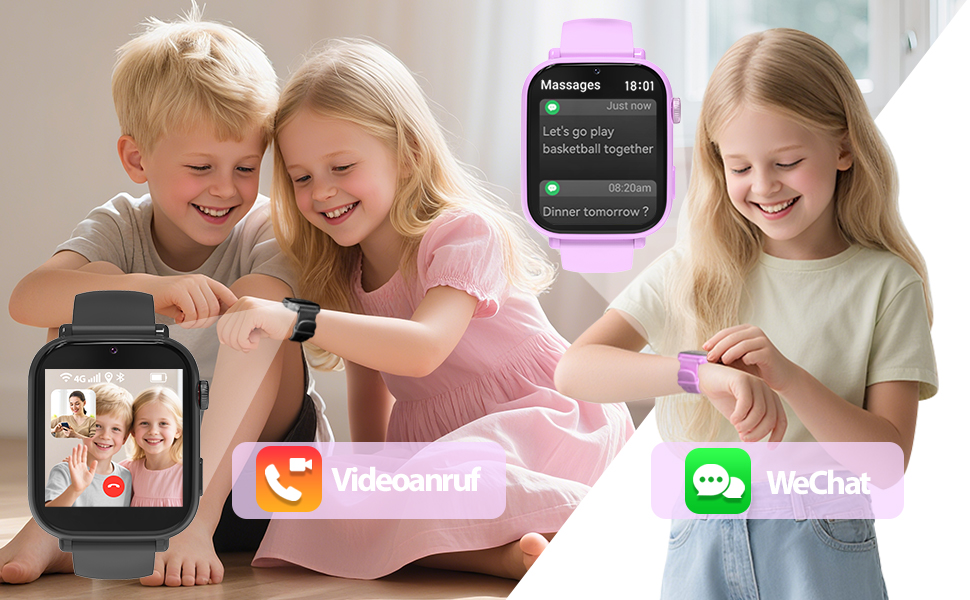 Дитячий розумний годинник Smartwatch з GPS, 4G, відеодзвінками, SMS, WiFi, SOS, крокомером, іграми, для дітей від 4 років, фіолетовий