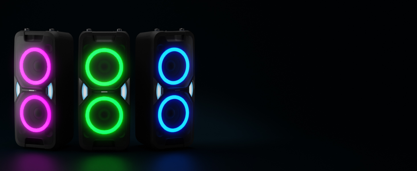 MEDION PE-1 Pure Partybox: портативна Bluetooth-колонка з мікрофоном, світлові ефекти, караоке, AUX, USB, радіо (2 x 220 Вт)