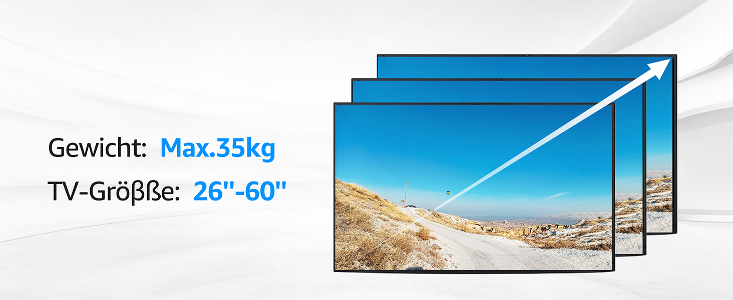 Кріплення для телевізора MOUNTUP EU0079: для LED, LCD, OLED телевізорів 26-60 дюймів, настінне, поворотне, нахильне, до 35 кг, VESA 400x400 мм