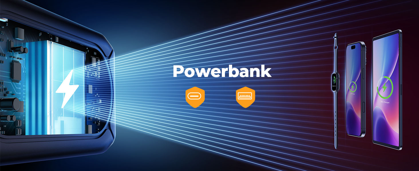 Powerbank для автомобіля YaberAuto AP02 з компресором, 150PSI, 4500A, для бензинових двигунів до 9.0L та дизельних до 8.0L, LED ліхтар 500 Lumen (4 режими), LCD дисплей 3.3