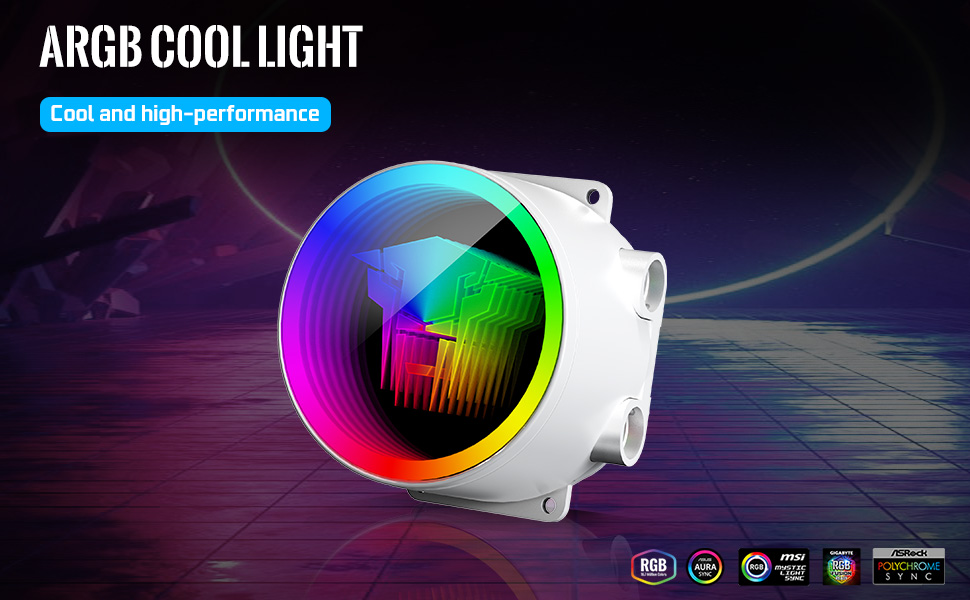 Охолоджувач CPU Jungle Leopard TK1 ARGB 360 з водяним охолодженням, 800-2000RPM, PWM вентилятор, сумісний з Intel LGA115X/1200/1700/1366/2011/2066 та AMD FM2/FM2+/AM3+/AM4/AM5