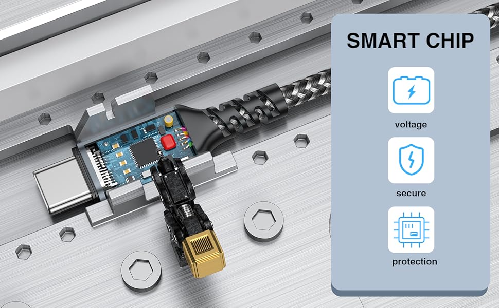 Кабель USB-C [3 шт, 2 м] для Samsung Galaxy: швидка зарядка, 2 м + 2 м + 2 м