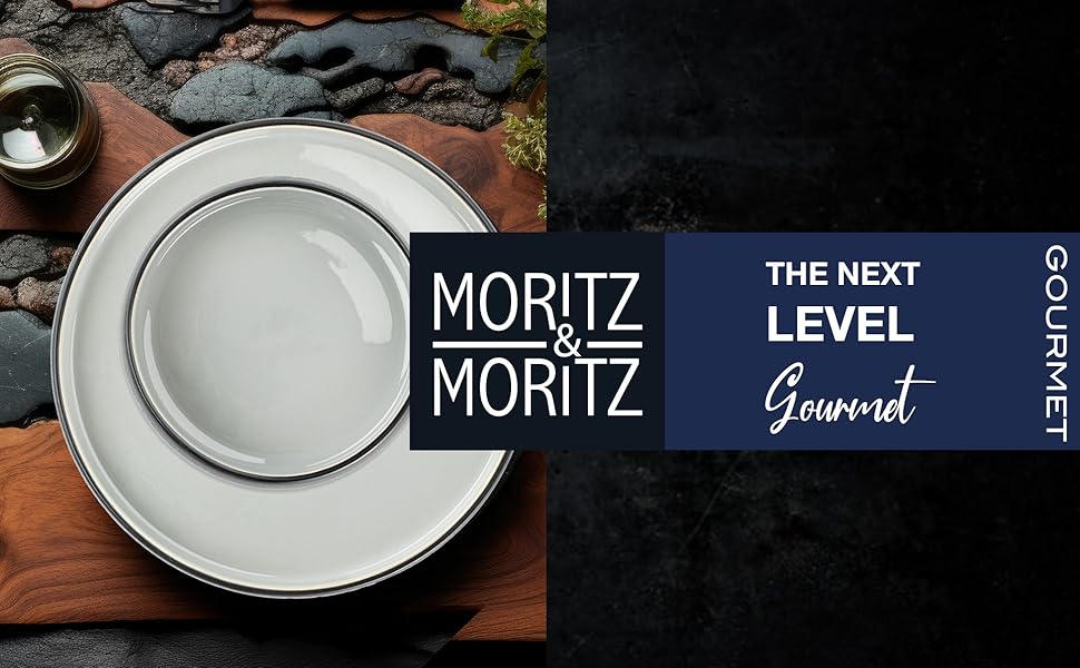 Набір посуду Moritz & Moritz SOLID UNI на 6 осіб (18 предметів) - Сірий керамічний посуд для мікрохвильовки та посудомийної машини