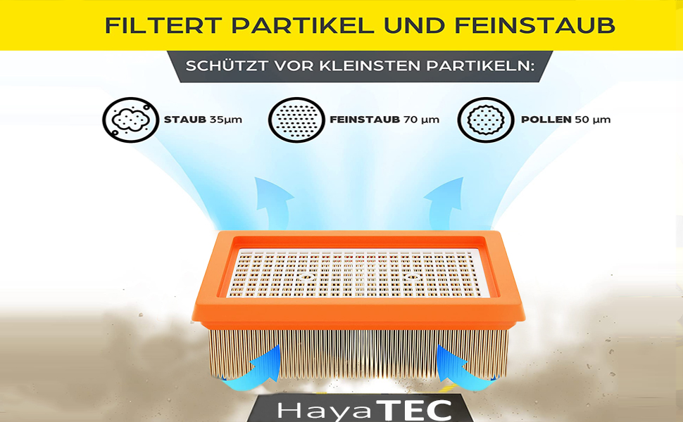 Фільтр для пилососа Kärcher (3 шт.) - сумісний з WD3, WD2, WD 3, WD1, MV3, MV2, NT, KNT, K A, SE, VC. Підходить для алергіків. Замінник 6.414-552.0, 6.414-772.0, 6.414-547.0