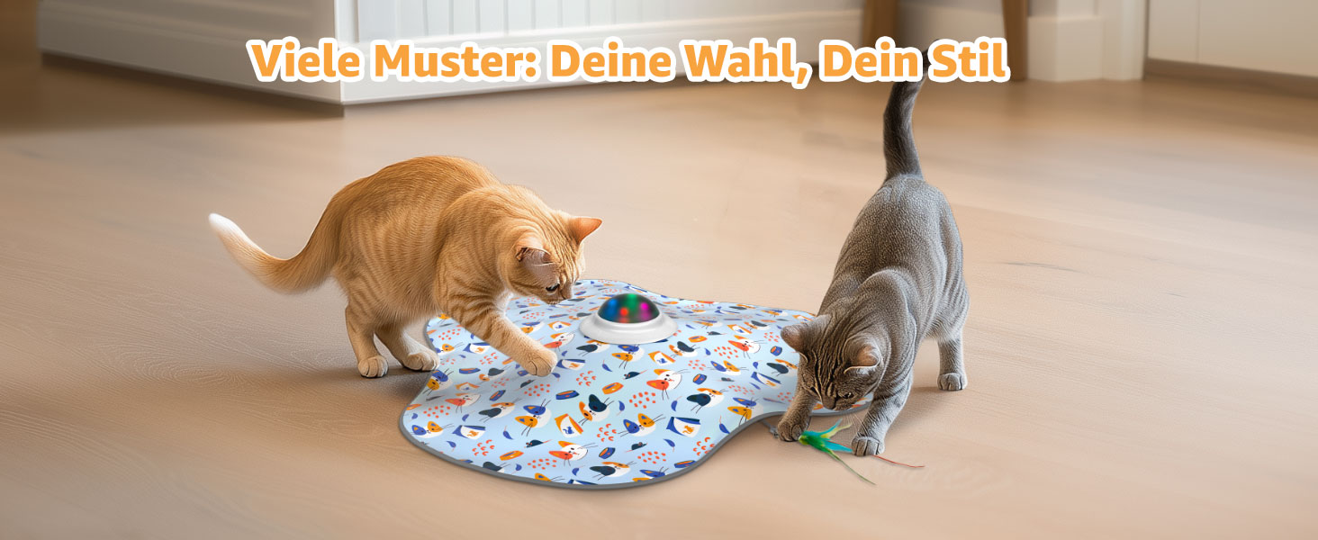 Interactive Cat Toy: 2-in-1 Hide-and-Seek Feathers Electric Cat Toy with Gong - Rechargeable Intelligence Toy for Active House Cats, Suitable for Cats of All Ages