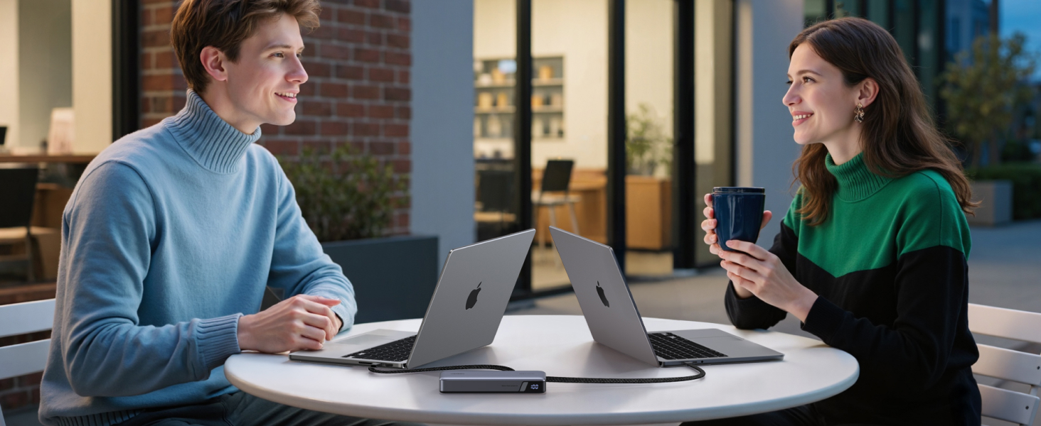 Power Bank UGREEN Nexode 25000mAh 165W з 2 USB-C кабелями (140W PD3.1) для MacBook Pro, Dell XPS, iPad Pro, Steam Deck, Galaxy S25 Ultra, iPhone 17