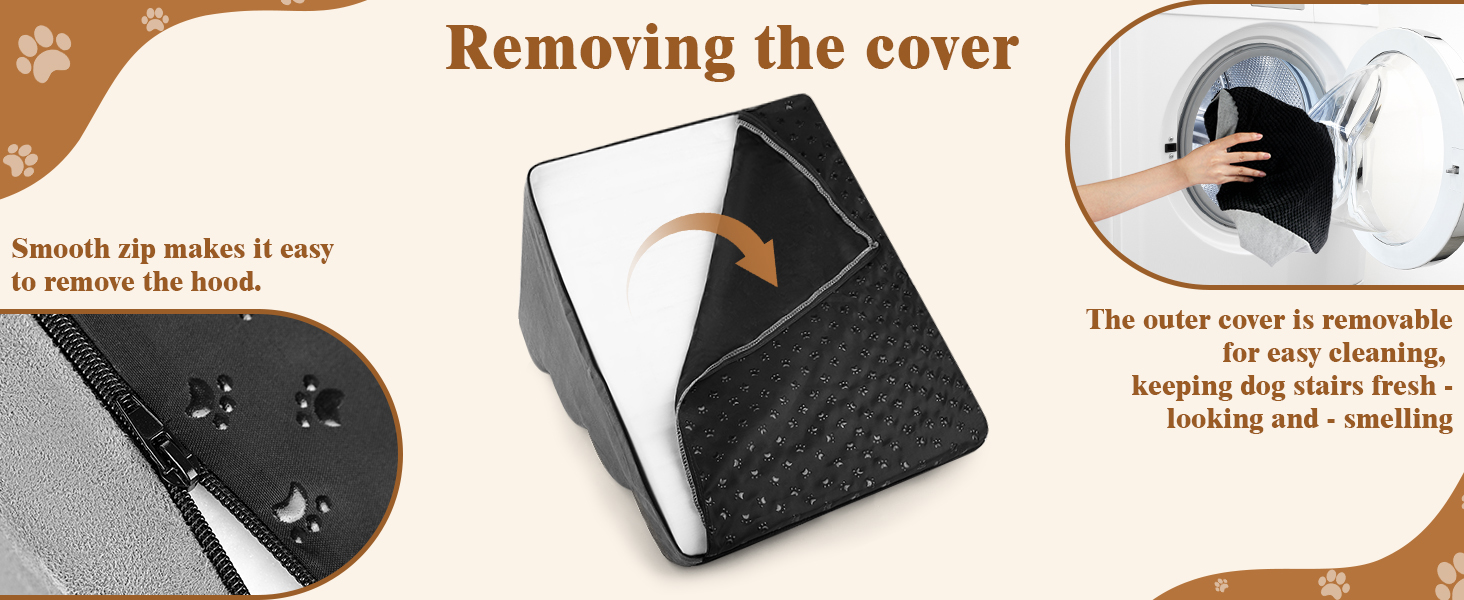 Сходинки для тварин JUOIFIP на 4 сходинки, для маленьких собак, з щільним губчатим матеріалом, неслизькі чорно-сірі сходинки для собак та котів