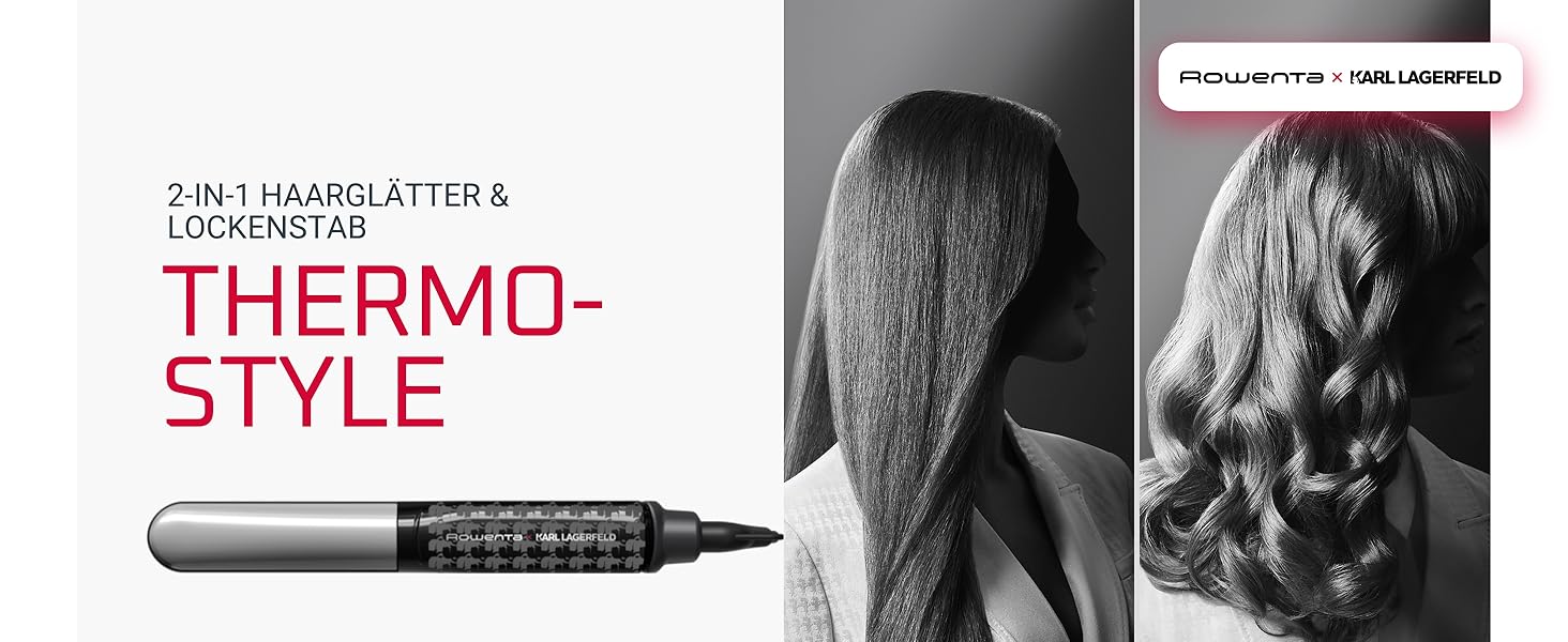 Випрямляч для волосся Rowenta Thermoglide SF5120E0 Titanium, 5 режимів (170-230°C), чорний/сріблястий