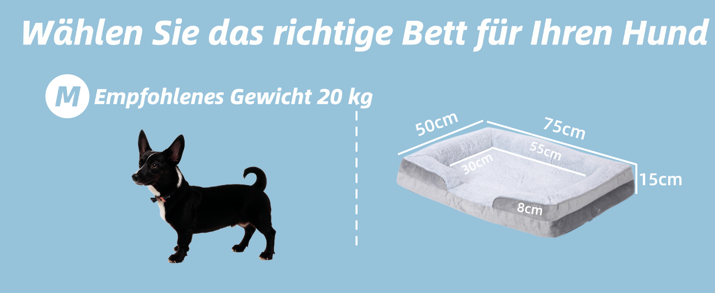 Зручне ортопедичне ліжко для собак середніх порід, хакі, 75x50x15 см. Легко миється, з неслизьким дном