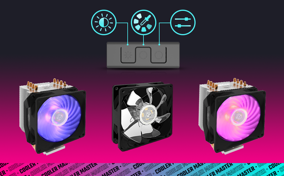 Кулер для CPU Cooler Master H410R RGB з 4 heatpipes, 92mm PWM вентилятор, сумісний з AMD та Intel