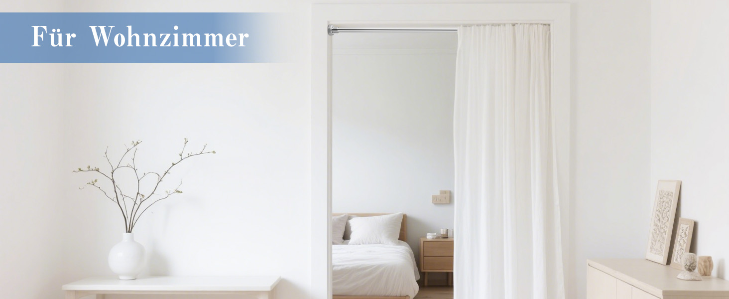 Регульована телескопічна штанга DEWEL 70-120 см (без свердління) для штор та душової кабіни, срібна