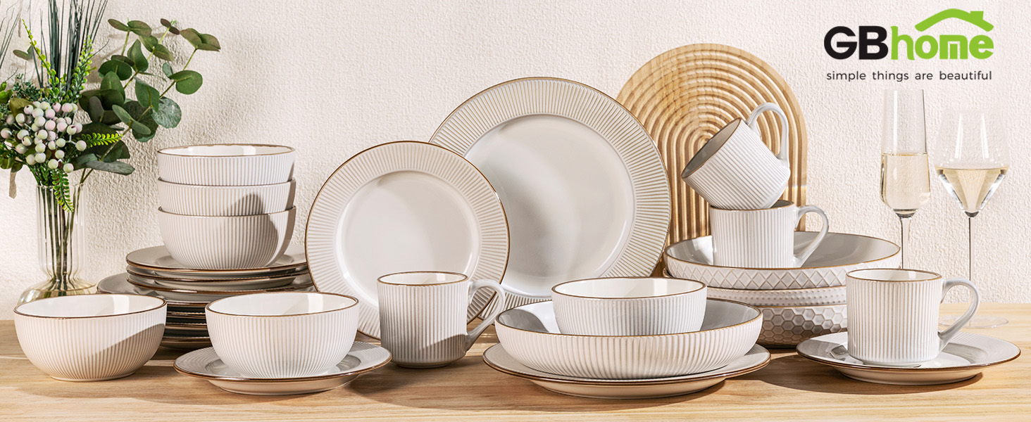 Набір посуду GBhome на 6 осіб, 18 предметів, дизайн 