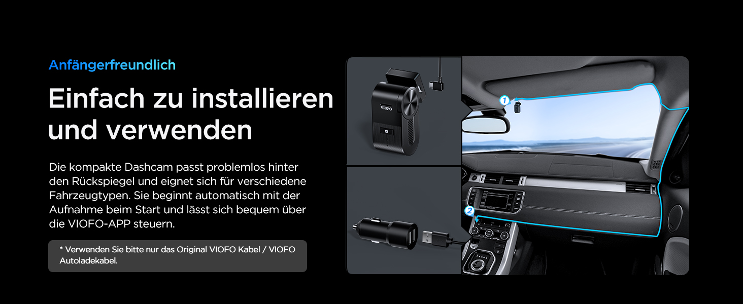 VIOFO VS1 2K Mini Dash Cam: Автомобільний відеореєстратор з GPS, HDR, Wi-Fi, 32GB, STARVIS 2 Sensor