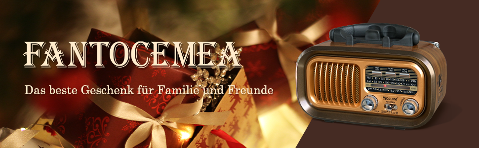 Ретро Радіо Klein з Bluetooth: портативне AM/FM/SW радіо з сонячною панеллю, USB/TF-карта, 1200mAh, золотий колір