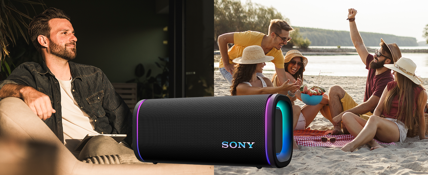 Sony ULT Field 5: Портативна Bluetooth колонка з потужним басом, IP67 (водонепроникна, пилозахищена), до 12 год роботи, чорний колір