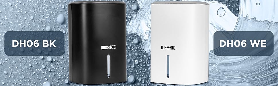 Зволожувач повітря Duronic DH06 WE – тихий осушувач для кімнат 5-10 м², компактний конденсаційний осушувач з баком 0.8 л, 23 Вт, захист від плісняви та конденсату, ідеально для спальні