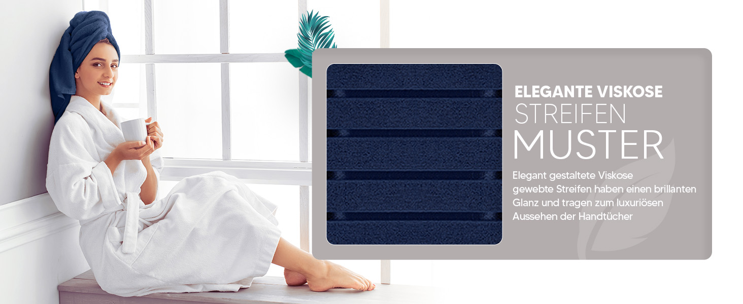 Набір рушників для ванної Utopia Towels (8 шт.): 2 банні, 2 для рук, 4 для обличчя, бавовняні, гігроскопічні, темно-сині (Marineblau)