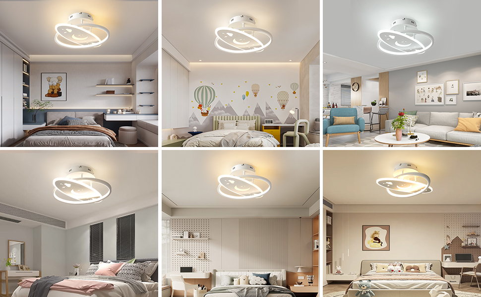 LED Ceiling Light Children's Room Lamp Ceiling, Dimmable Children's Room Ceiling Light with Remote Control, 32W Children's Room Ceiling Light Clouds for Living Room, Bedroom (40cm, Warm White Dimmable)
