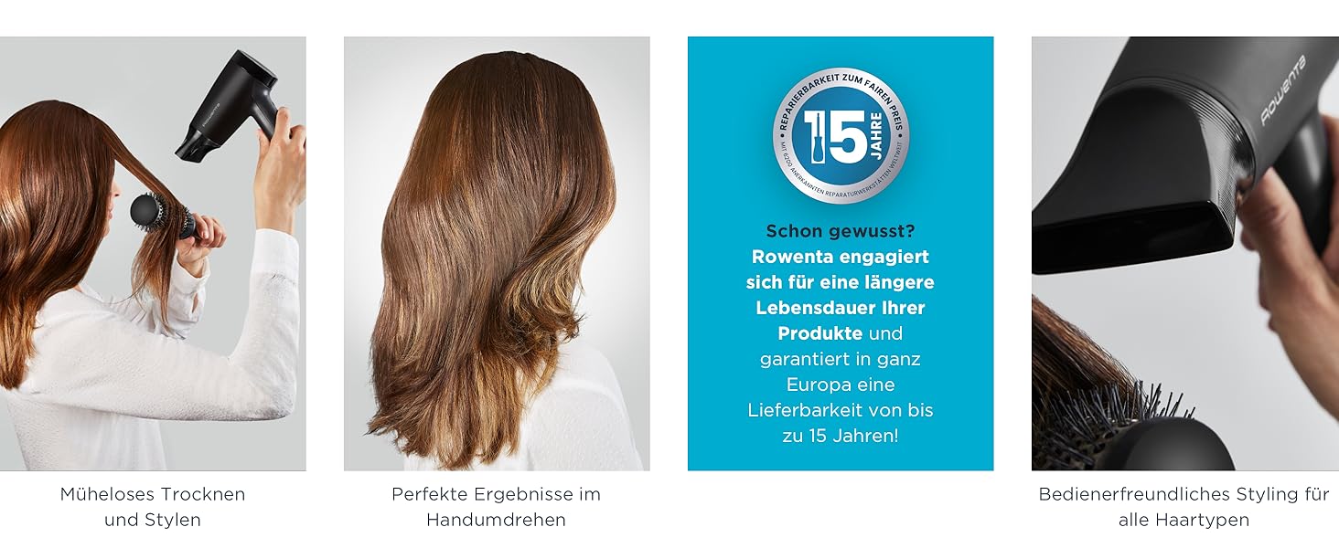 Фен Rowenta Express Style CV1811: 1900 Вт, іонізація, холодний струмінь, компактний дизайн