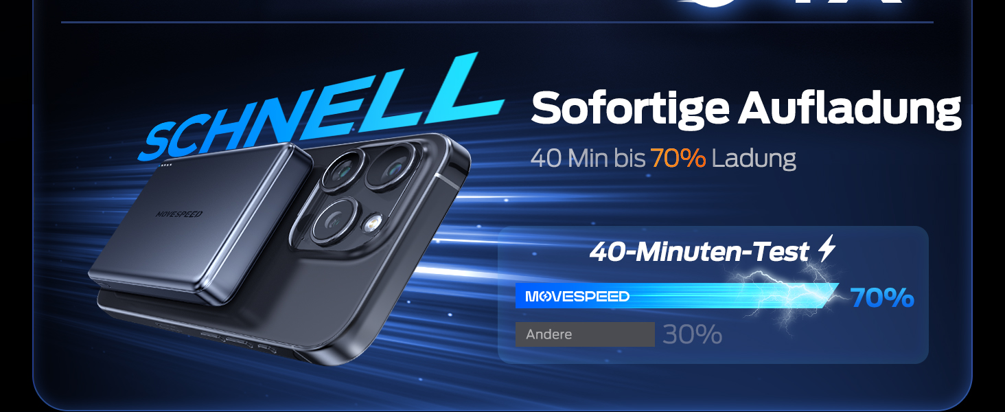 Power Bank MOVESPEED MagSafe 10000mAh Graphite Gray - Бездротовий зарядний пристрій для iPhone