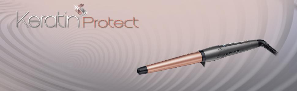 Стайлер для локонів Remington Keratin Protect [19-28 мм] з керамічним покриттям та маслом мигдалю, цифровий дисплей до 210°C, для створення природних локонів, спіральних локонів та пляжних хвиль, CI83V6