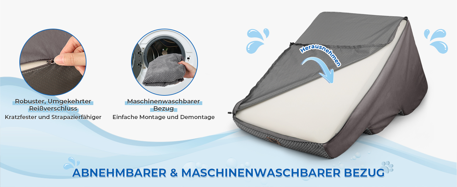 Сходинка для собак маленьких порід, 2 сходинки, 30 см, для домашніх тварин, миється, не слизька, для котів, для ліжка, дивану, сірого кольору