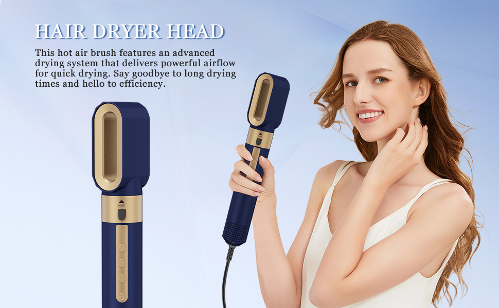 Набір для укладки волосся 6-в-1: фен, стайлер, щітка для волосся, 1350W, 3 температурні режими, для всіх типів волосся