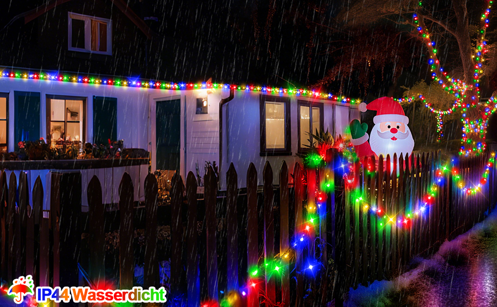 Льодогенератор з LED підсвіткою для дому та вулиці, 1400 LED, тепле біле світло, з пультом керування