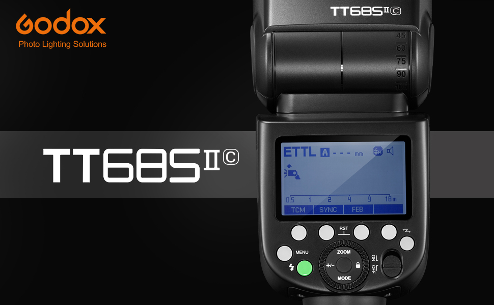 Спалах Godox TT685II-C Thinklite для Canon DSLR: E-TTL, GN60, 2.4G, TCM, HSS 1/8000s